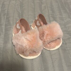 First Steps Faux fur slippers